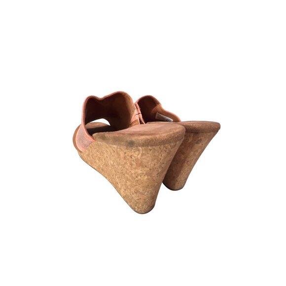 Toms Womens Pink & Brown Open Toe Cork Wedge Sandals Size 11 Pre-Owned - Picture 5 of 8
